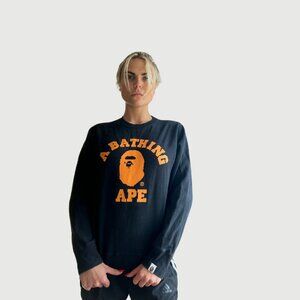 *A Bathing Ape Crew Neck Black and Orange